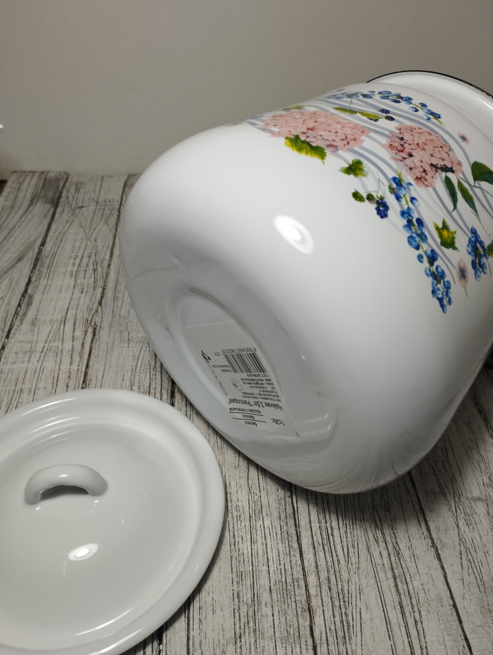 Чайник 3,5л с рисунком Гортензия (Рапсодия) белый 1с26с