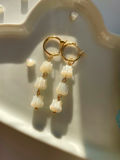 Серьги Колокольчики из перламутра