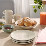 Набор тарелок IKEA FARGKLAR (ФЭРГКЛАР), Глянцевый бежевый, 20 см, 4 шт