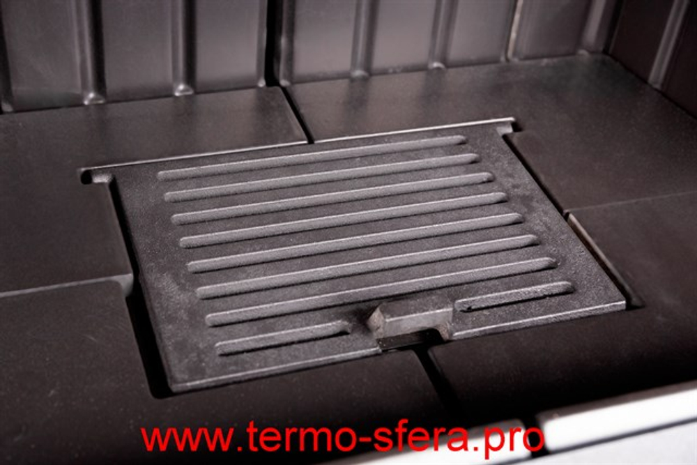 Каминная топка Экокамин ВЕГА 800 B принтинг черный шамот