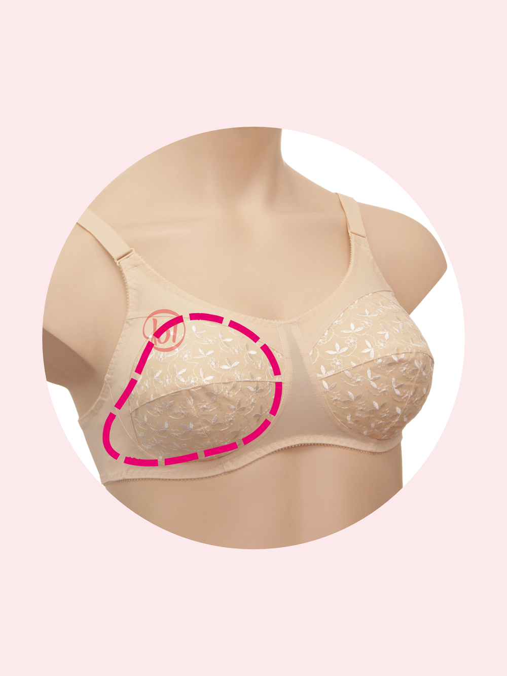 Бюстгальтер для фиксации экзопротеза молочной железы Valeria ЛФ бежевый 100