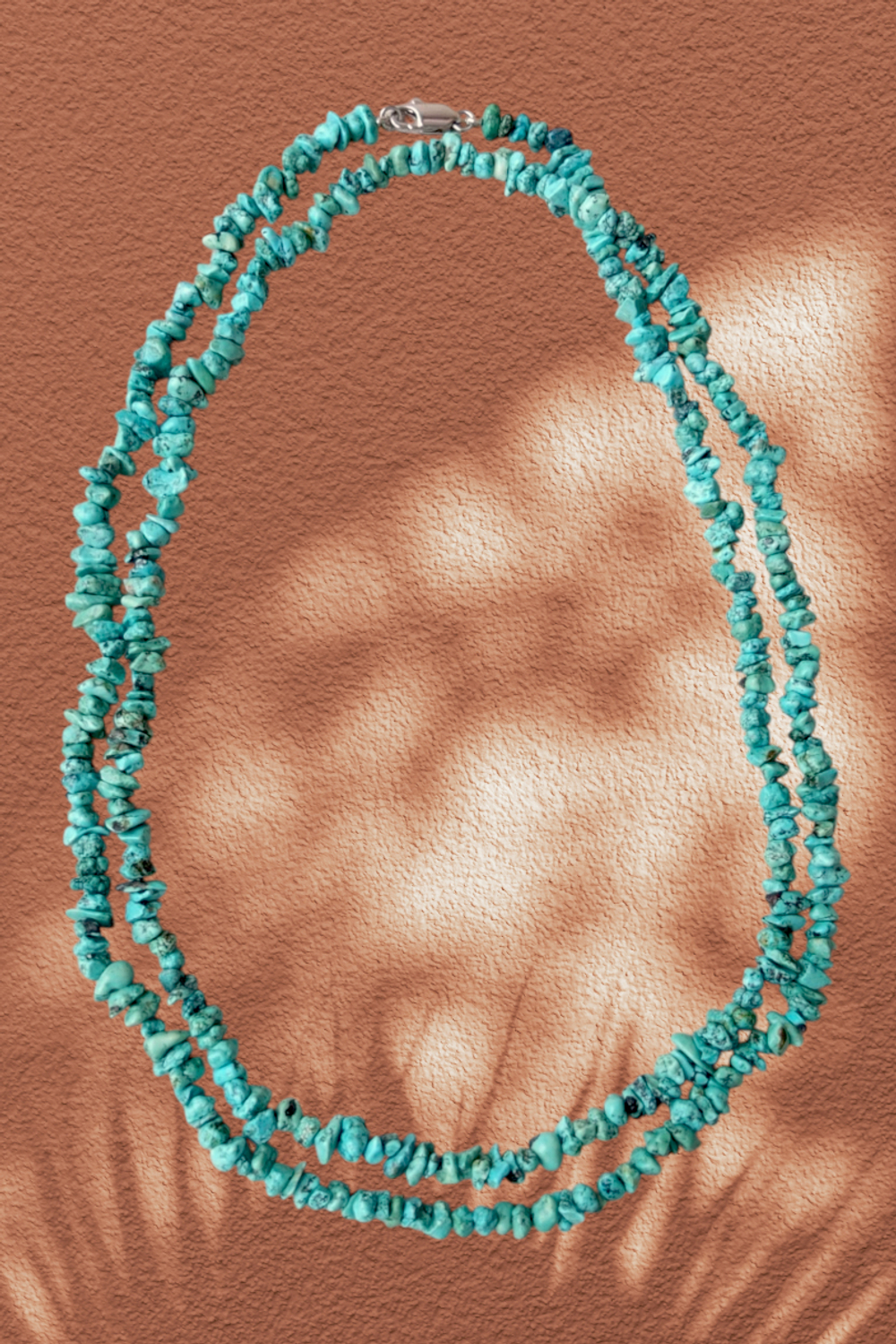 бусы длинные из натуральной бирюзы