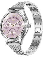 Смарт часы PARASMART Helenia AK60 (блочный браслет со стразами, серебристый)