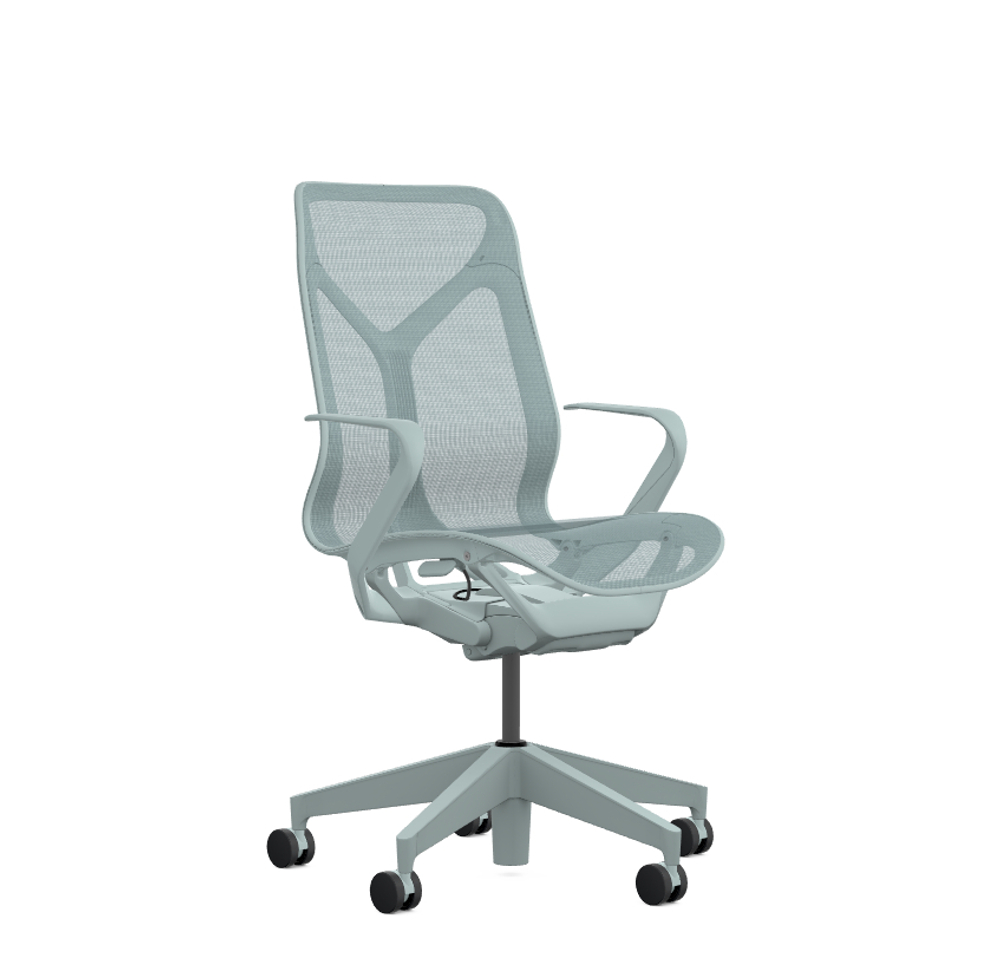 Кресло Herman Miller Cosm, средняя спинка, цвет Glacier, нерегулируемые подлокотники