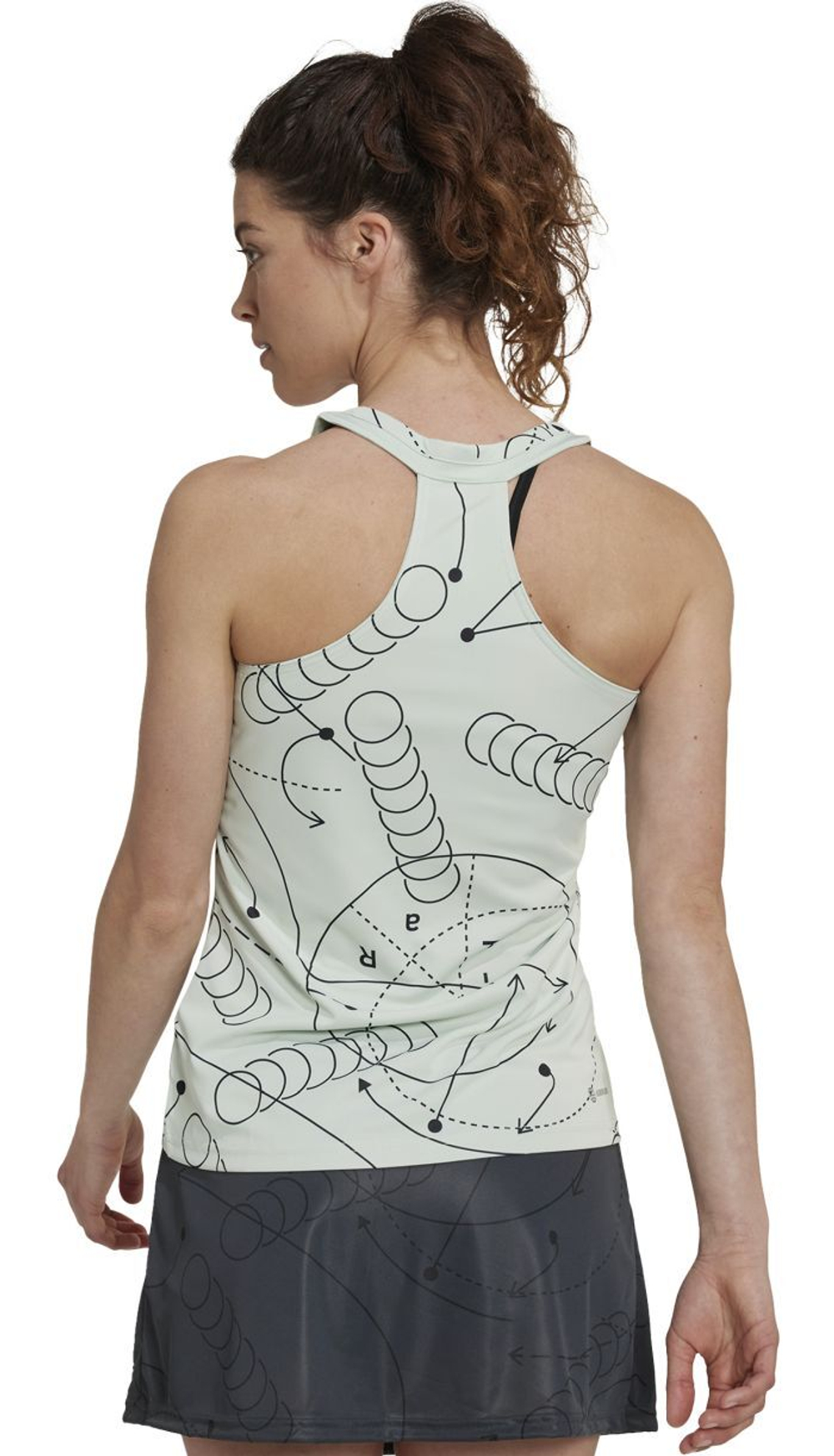 Женский топ теннисный Adidas Club Tennis Graphic Tank Top - зеленый