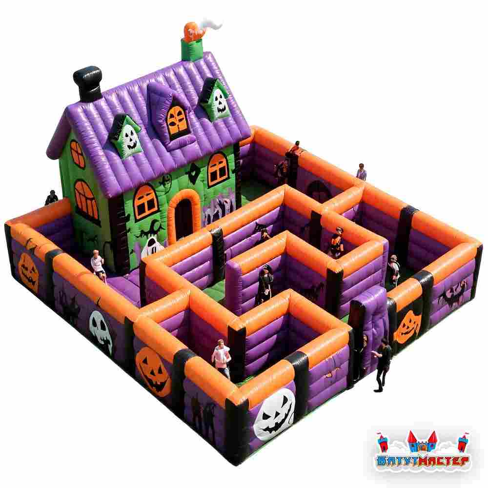 Надувной дом с привидениями «Конфеты или жизнь», 12×12×4,5 м