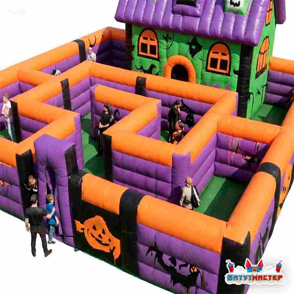 Надувной дом с привидениями «Конфеты или жизнь», 12×12×4,5 м