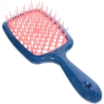 Расческа массажная «Magic Style», прямоугольная, цвет синий/оранжевый, 20,3*8,3см (в пластиков.коробке)