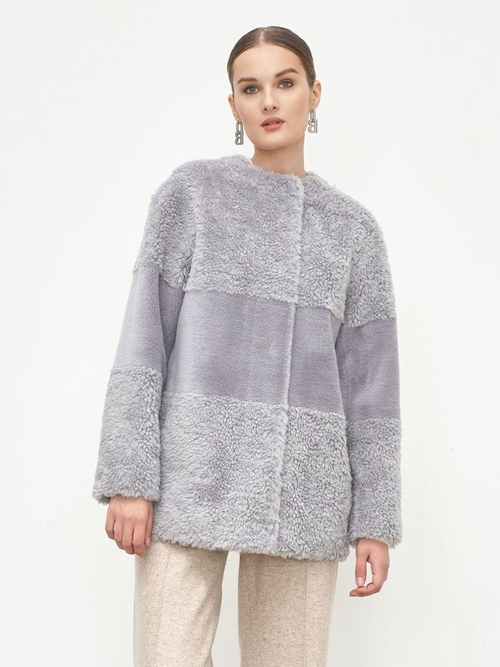 Шуба женская чебурашка тедди, SilverFox (арт. S1235-001)