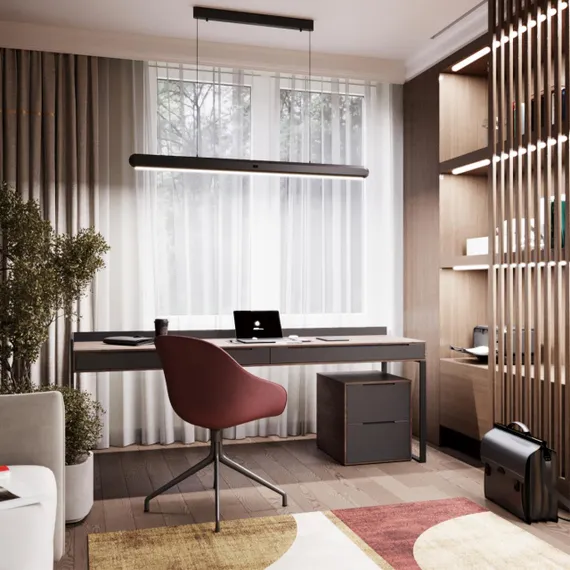 6641/40L HIGHTECH ODL24 317 металл/черный/акрил Подвесной светильник IP20 LED 40W 3000K 220V с датчиком движения и диммером яркости SATRION