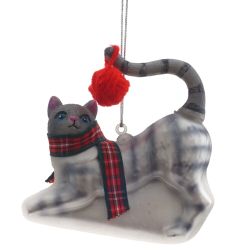 GAEM Украшение новогоднее "Кошка", 2в., L9 W3,5 H9 см, 2в.