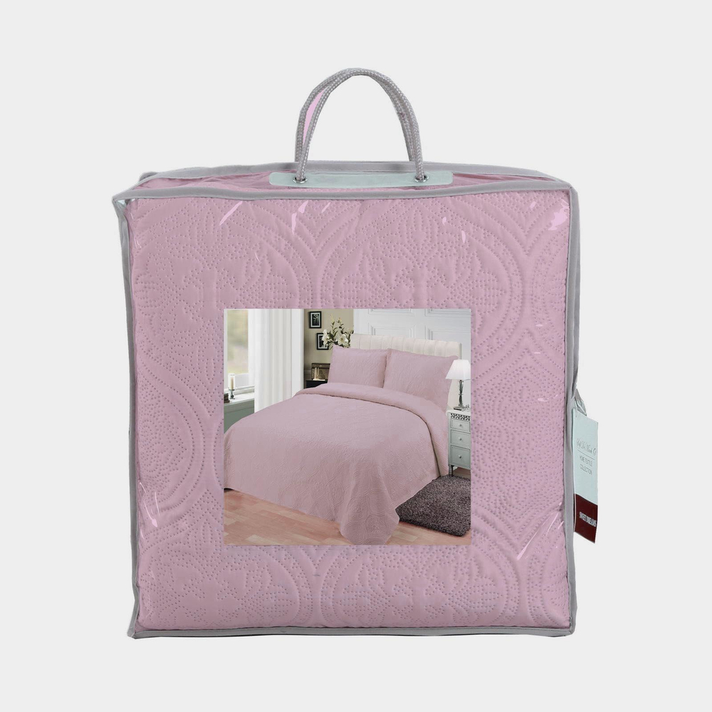 Покрывало 240х260 Sofi De MarkO Скарлет пепельно-розовое