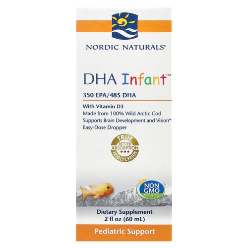 Nordic Naturals, DHA Infant™ с витамином D3, 60 мл (2 жидк. унции)