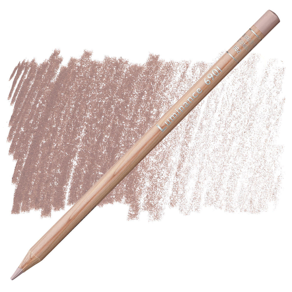 Caran d'Ache Luminance 6901. 862 Burnt sienna 10%