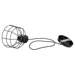 Светильник подвесной ЭРА PL9 BK под лампу E27 высота плафона 230мм подвеса 800мм черный | Подвесы в стиле LOFT