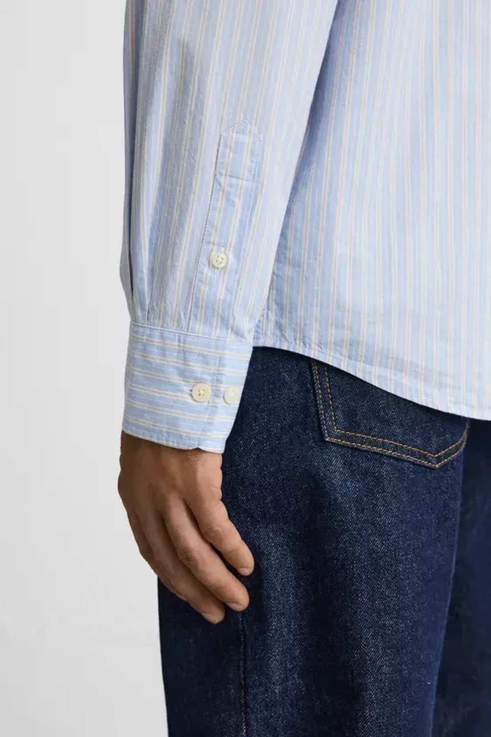 ZARА РУБАШКА ИЗ ТВИЛА В ПОЛОСКУ, ПОЛОСКИ