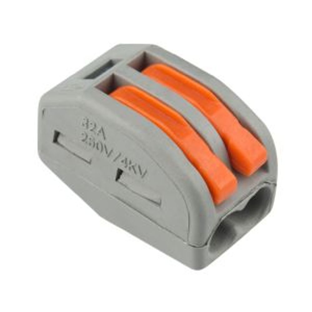 Универсальная клемма СМК 222-412, 2-проводная серая 0,08-2,5/4 мм² (20 шт./уп.) REXANT