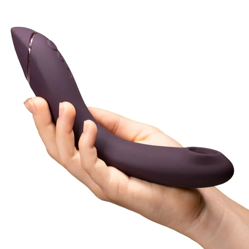 Фиолетовый вибромассажёр 17,6см для точки G c вакуумной стимуляцией Womanizer OG Pleasure Air for the G-Spot Vibrator & Stimulator Purple WZ171SG3