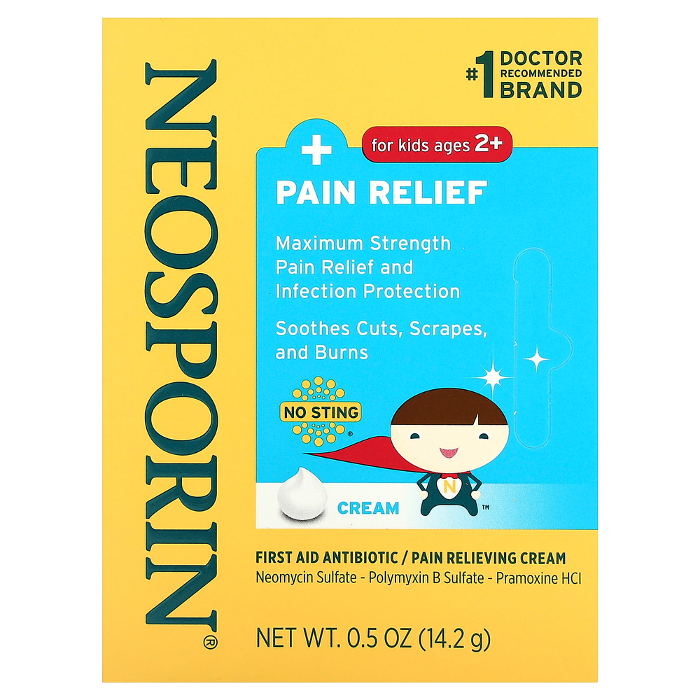 Neosporin, + обезболивающий крем, для детей от 2 лет, 14,2 г (0,5 унции)