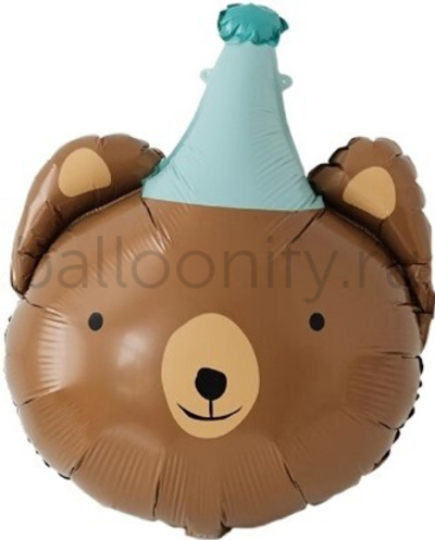 Шар (27''/69 см) Фигура, Мишка в колпачке, 1 шт.