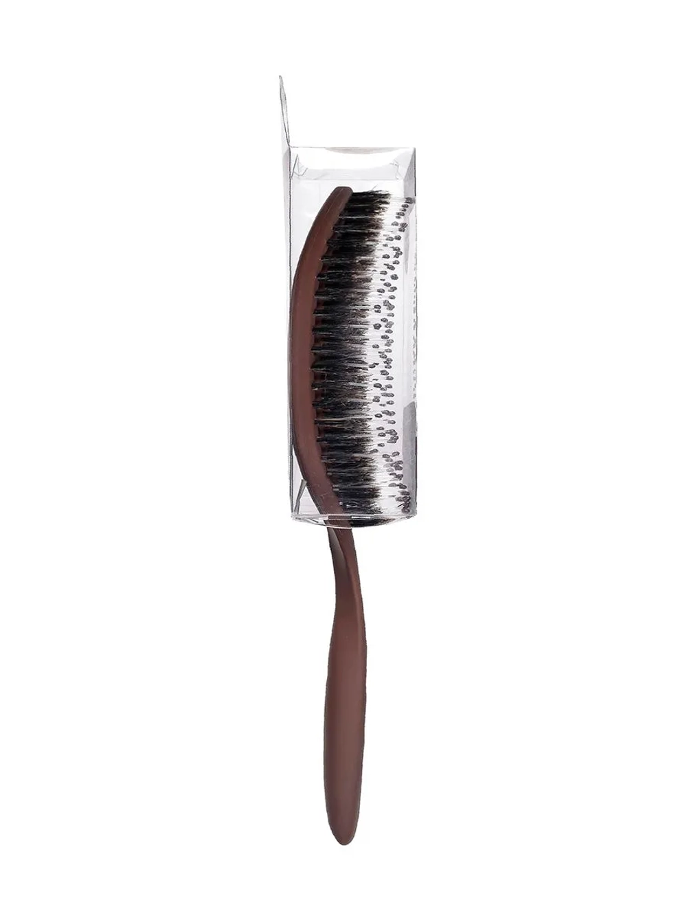 [Solomeya] Расческа массажная для волос с НАТУРАЛЬНОЙ ЩЕТИНОЙ КОРИЧНЕВАЯ Hair Brush With Natural Boar Bristle Brown, 1шт