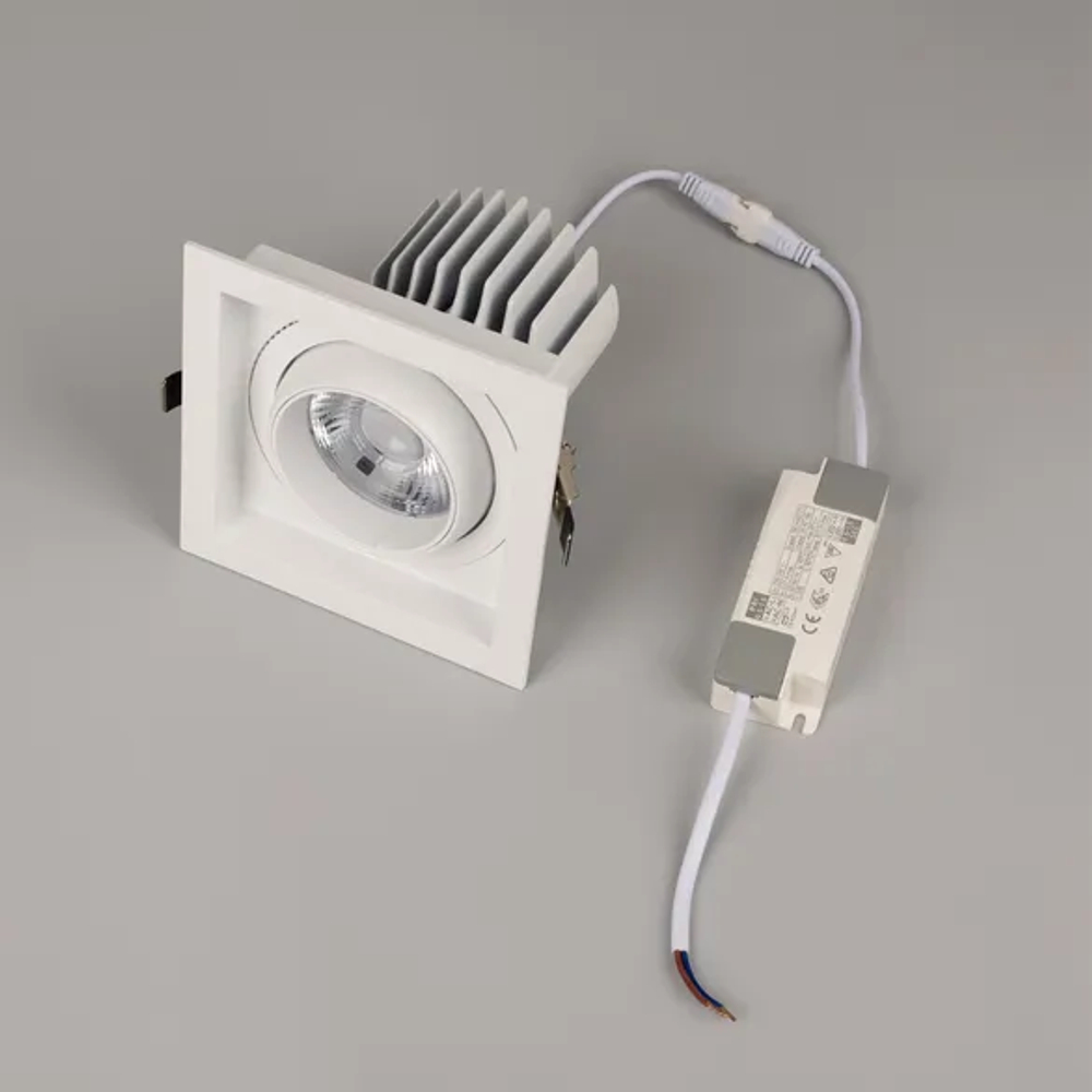 Светильник MS-VORTEX-BUILT-S140x140-30W Warm3000 (WH-WH, 30 deg, 230V) (Arlight, IP20 Металл, 5 лет) 057922