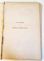 "Astronomia. Sera indefinida a existencia dos Anneis de Saturno?". 1877г.