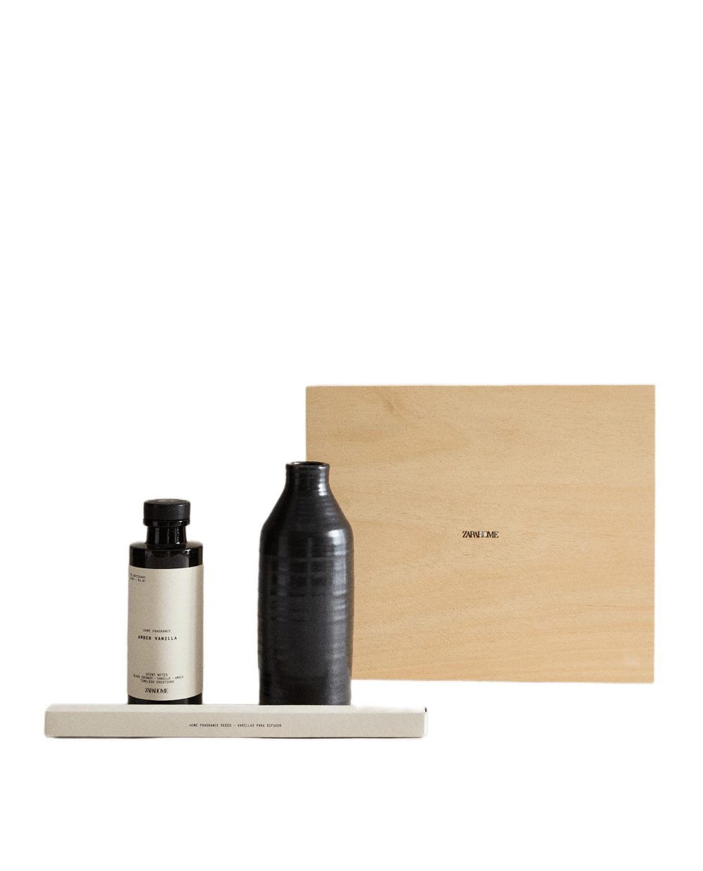 Zara Home Аромадиффузор Amber Vanilla 120 мл, тростниковые палочки микадо, аромат восточный древесный, Коричневый