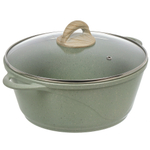 Кастрюля алюм, антиприг, 4 л, с крыш, крыш стекло, Гурман, Мята, ГМк403МЛ, индукц