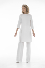 Костюм туника и брюки со стрелками из уплотненной поливискозы