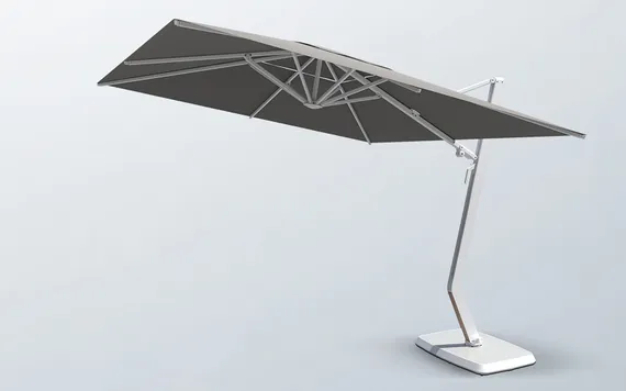 Зонт профессиональный Wing 3х3 м, тик, тортора. База и светильник в комплекте