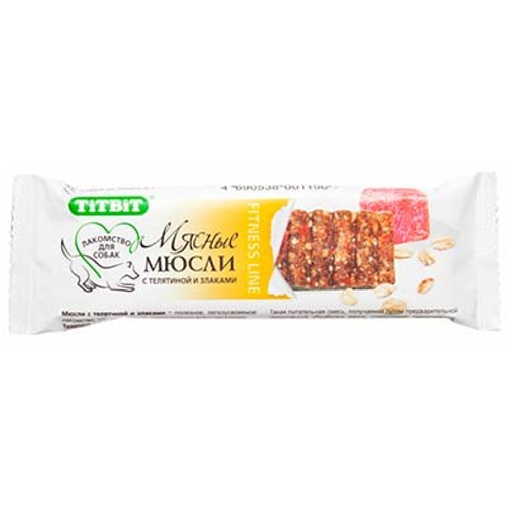 TiTBiT Мюсли Fitness с телятиной и злаками, 40гр