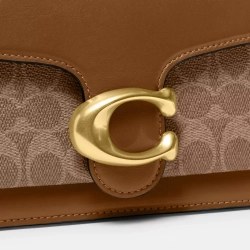 COACH СУМКА ЧЕРЕЗ ПЛЕЧО SIGNATURE CANVAS TABBY 26, КОРИЧНЕВЫЙ