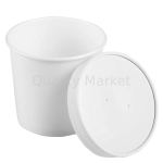 Супница, 760 мл. 115*90*118мм БЕЛАЯ с бумажной крышкой