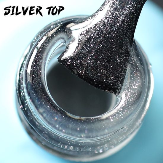 Топ с шиммером Silver Top ENIGMA 15 мл. Серебро