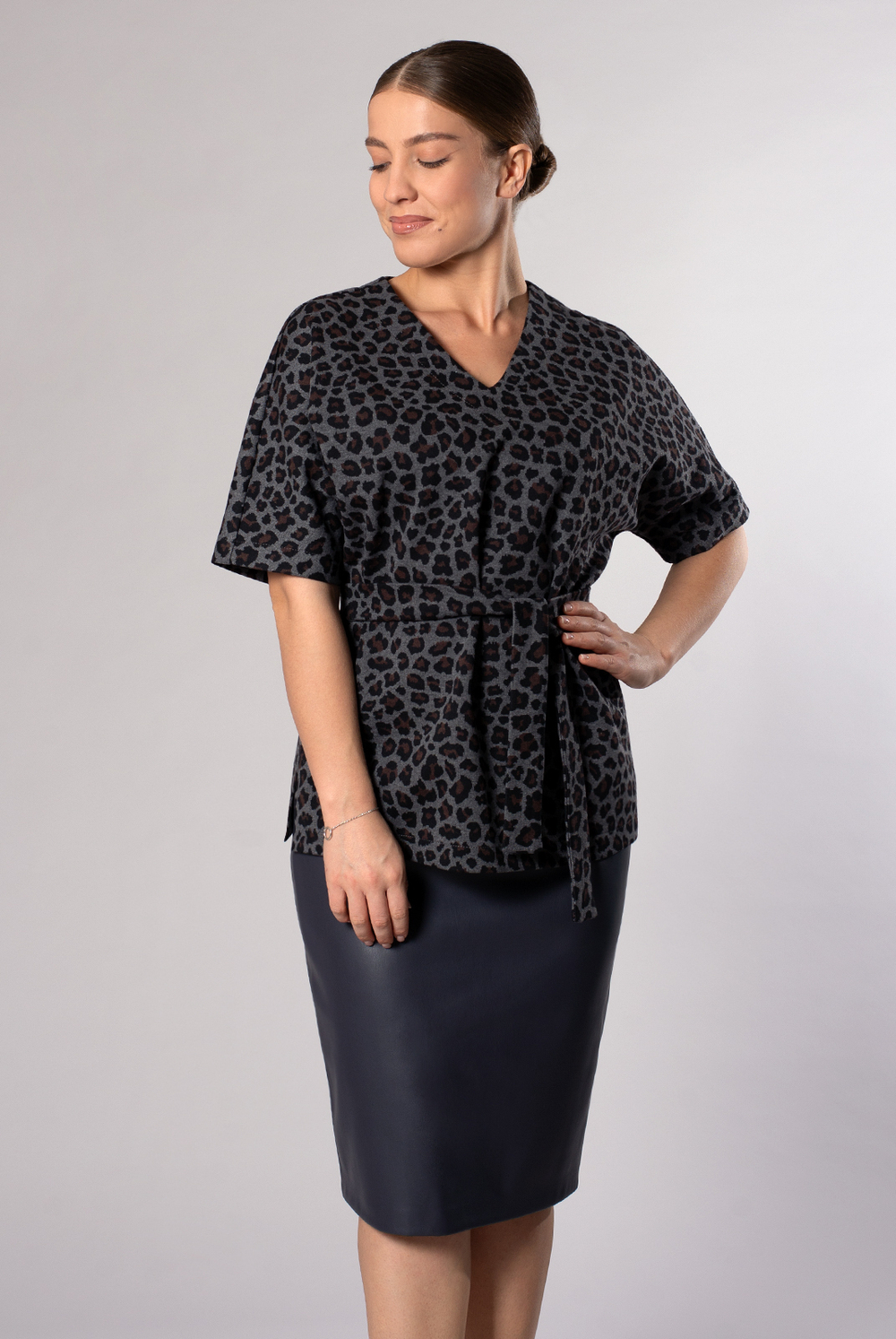 Джемпер женский 4134зп, Леопард #225Лед034134зп