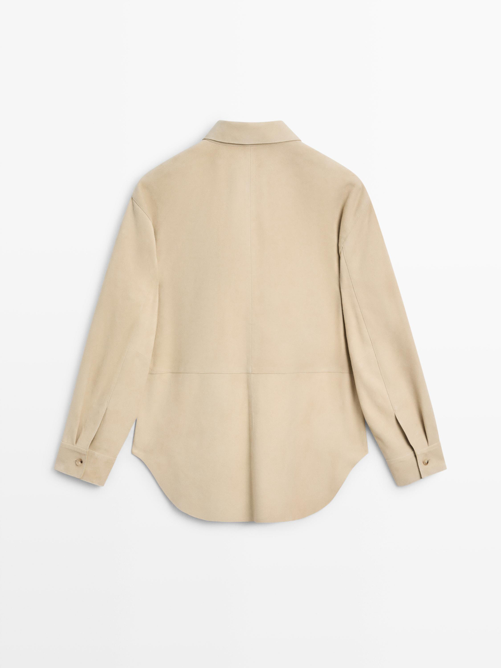 Massimo Dutti Замшевая рубашка, песочный