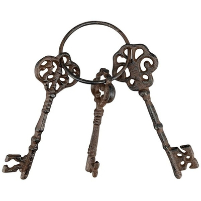Декор подвесной "Связка ключей" 7x6x22см Чугун