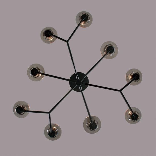 6555/9C CLASSI LN25 30 черный/дымчатый/металл/стекло Люстра потолочная E14 9*40W 220V MADONNA