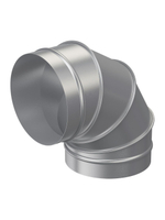 Отвод OTG D125 90° оцинк.сталь ERA PRO