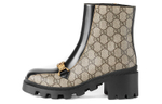 GUCCI Gucci interlocking Double G Horse Collar buckle short boots Women's Black