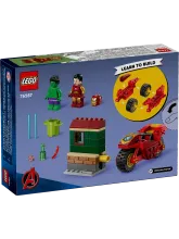 Конструктор Marvel 76287 Железный человек с байком и Халк