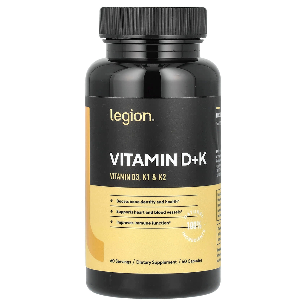 Legion Athletics, Витамин D + K`` 60 капсул