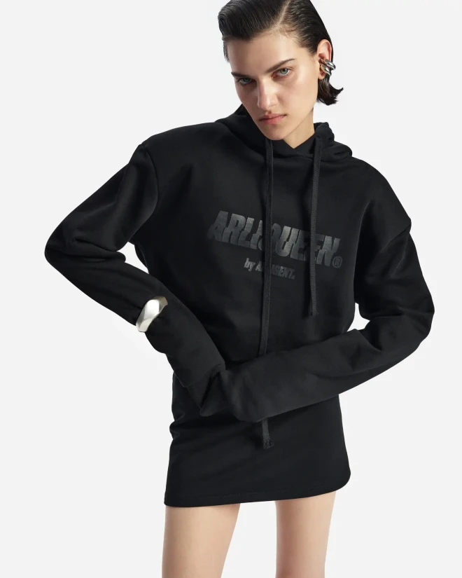 Платье-худи в длине мини