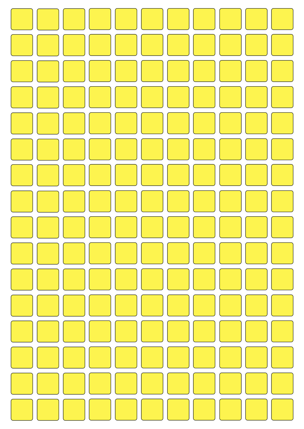 Виниловые наклейки для маркировки Policomprint М14, 10х10 мм. 176 шт.