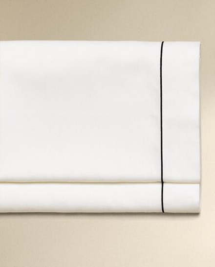 Zara Home - Атласная простыня с подолом, черный, 240x280 см