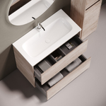 Тумба напольная Sancos Libra Floor с двумя ящиками 890х450х840, дуб галифакс натуральный, LB90FEG