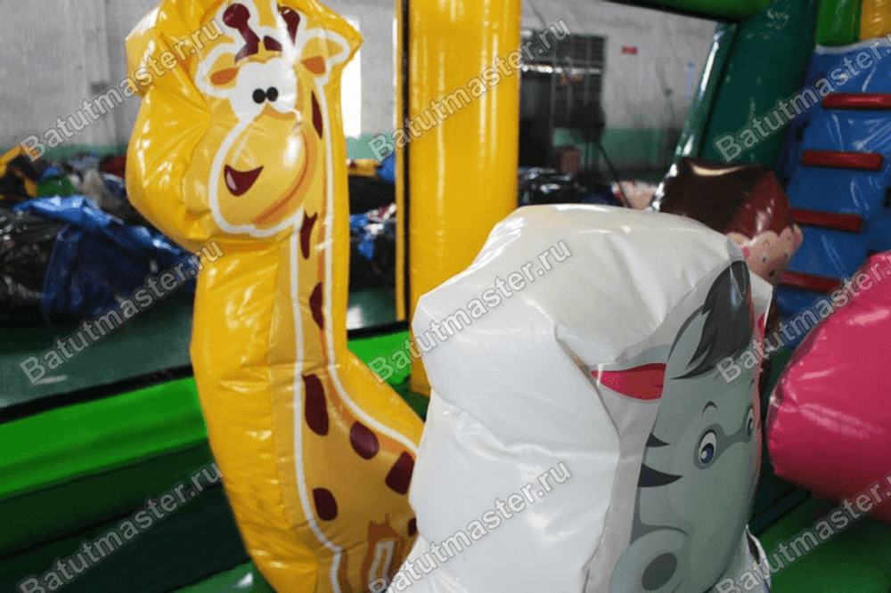 Надувной батут "Друзья-зверята"