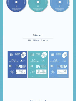 Альбом Monsta X Wonho - Love Synonym #1. Right For Me 1st Min Album 3 Version SET