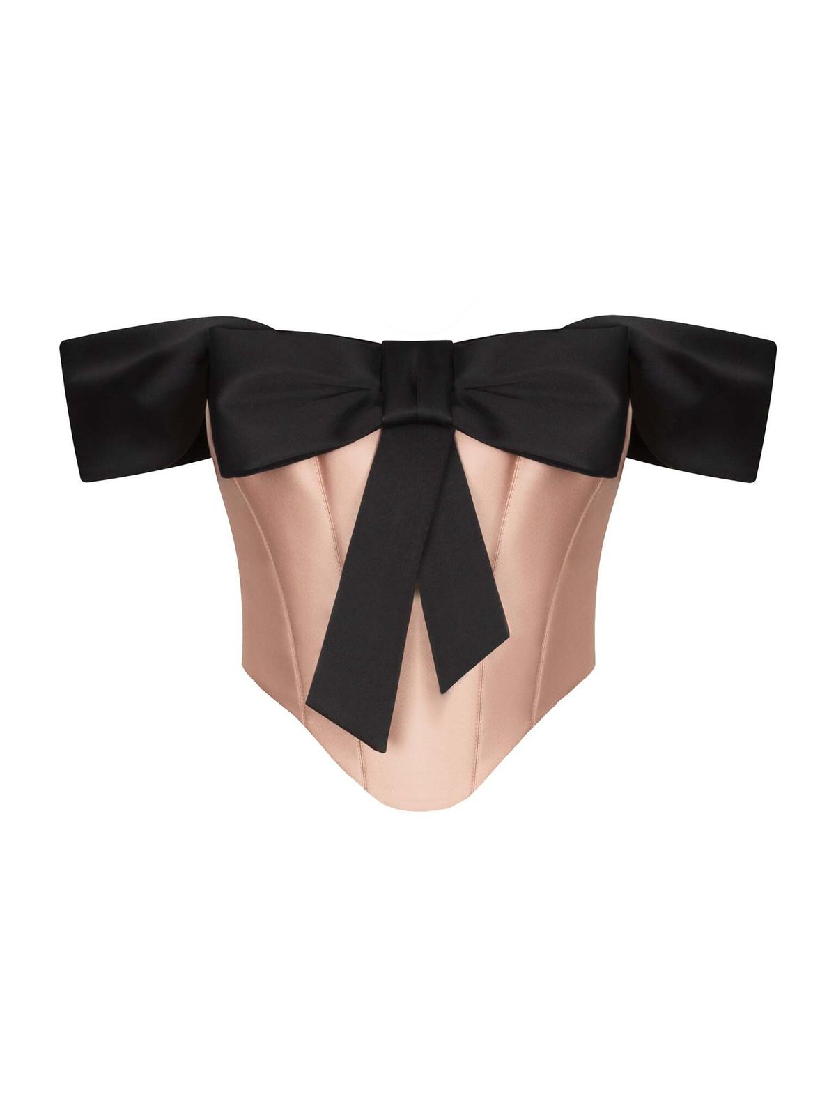 Атласный топ с бантом